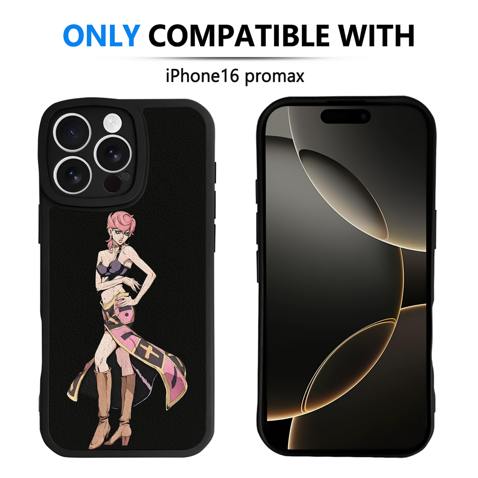 （画像用） ジョジョの奇妙な冒険 トリッシュ?ウナ JoJo's Bizarre Adventure Trish Una 【iPhone 16シリーズ対応】シリコンスマホケース（レザー調） 材質：シリコン